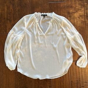 Sheer white Banana Republic blouse